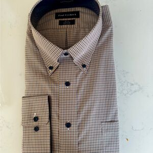 Paul Fredrick Men's Blue and Gold - Big/Tall